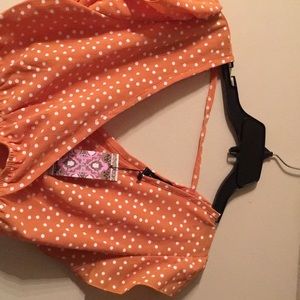 Ruffle polka dot top